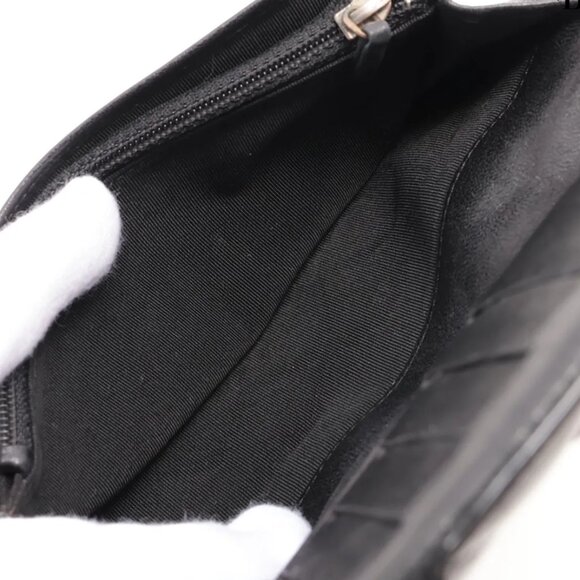 Chanel Matelasse Patent Leather Long Wallet Black Silver - EUC - Picture 4 of 8